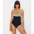 thumbnail image 2 of Coco Reef BLACK Paradiso Agate Ruffle Bandeau One-Piece Swimsuit, US 8/32D, 2 of 5