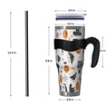 thumbnail image 4 of 40oz Tumbler,Halloween Gravestones Ghosts and Pumpkins Insulated Tumblers with Removable Handle,Stainless Steel Double Vacuum Coffee Tumbler Cup with Straw for Home,Office,Travel,Party, 4 of 5