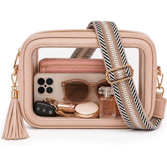 Clear Crossbody Bag Stadium Approved, Clear Purse Women, Small Transparent Bag Stadium Events, Concert Bag