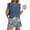 Blue, variant on 2 Piece Short Sets for Women Summer Vacation Outfits Cap Sleeve Tops and Floral Wide Leg Shorts Set, XL
