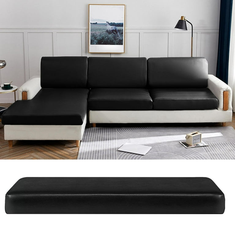 PU Leather Sofa Cushion Covers 1/2/3/4 Seater Waterproof Stretch Cover  Protector