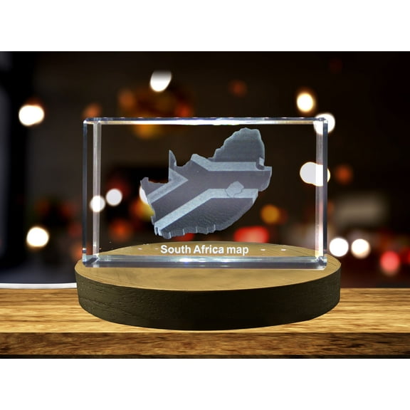 South Africa 3D Engraved Crystal 3D Engraved Crystal Keepsake/Gift/Decor/Collectible/Souvenir