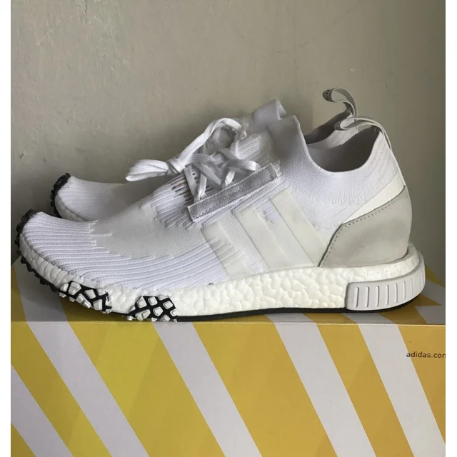 Adi-das ORIGINALS NMD_RACER PK ( WHITE ) SNEAKERS SHOES SIZE 9 ( B37639 )