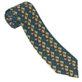 thumbnail image 2 of Rocae Blue Floral for Soft and Comfortable Men's Tie Necktie Wedding Business, 2 of 5