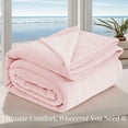 thumbnail image 5 of U by Bedsure Fleece Bed Blankets Queen Size Pink, 260GSM Soft Lightweight Plush Fuzzy Cozy Blanket, 89X89 inches, 5 of 6