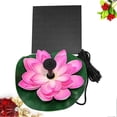 thumbnail image 3 of 1PC Solar-powered Lotus Fountain Novel Fish Pond Fountains Garden Running Water Spray-head Creative Lotus Shape Fountain Pump for Pool Pond (Green)_Perfect Gift, 3 of 3