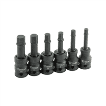 TITAN 6-PC 1/2" DR MM HEX IMPACT BIT