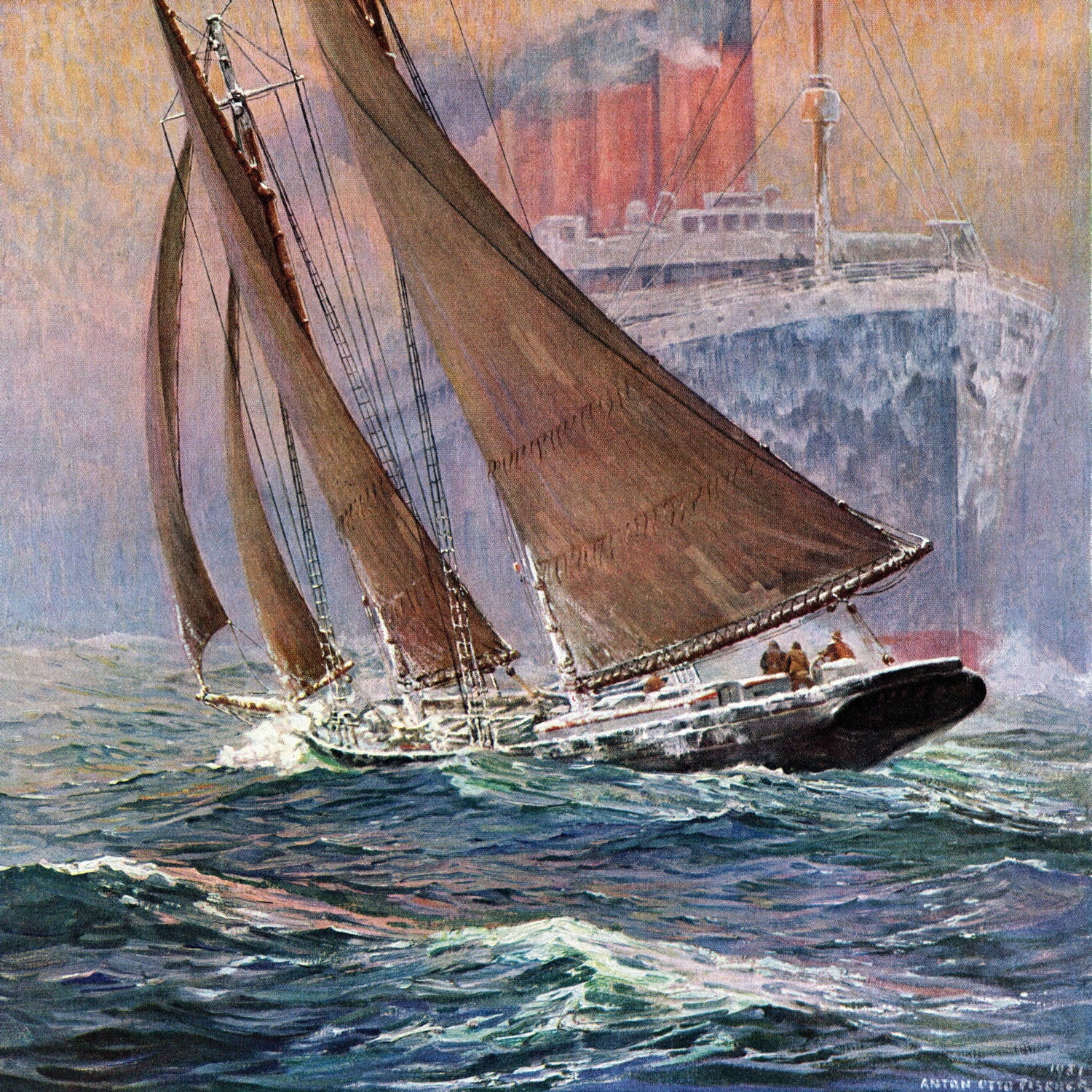 "Watch Those Waves!" Painting Print on Wrapped Canvas