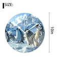 thumbnail image 2 of 10 Inch Wall Clock Battery Operated Silent Clock Decorative for Office, Kitchen, Outdoor, Living RoomPenguin Family Winter Adorable, 2 of 4
