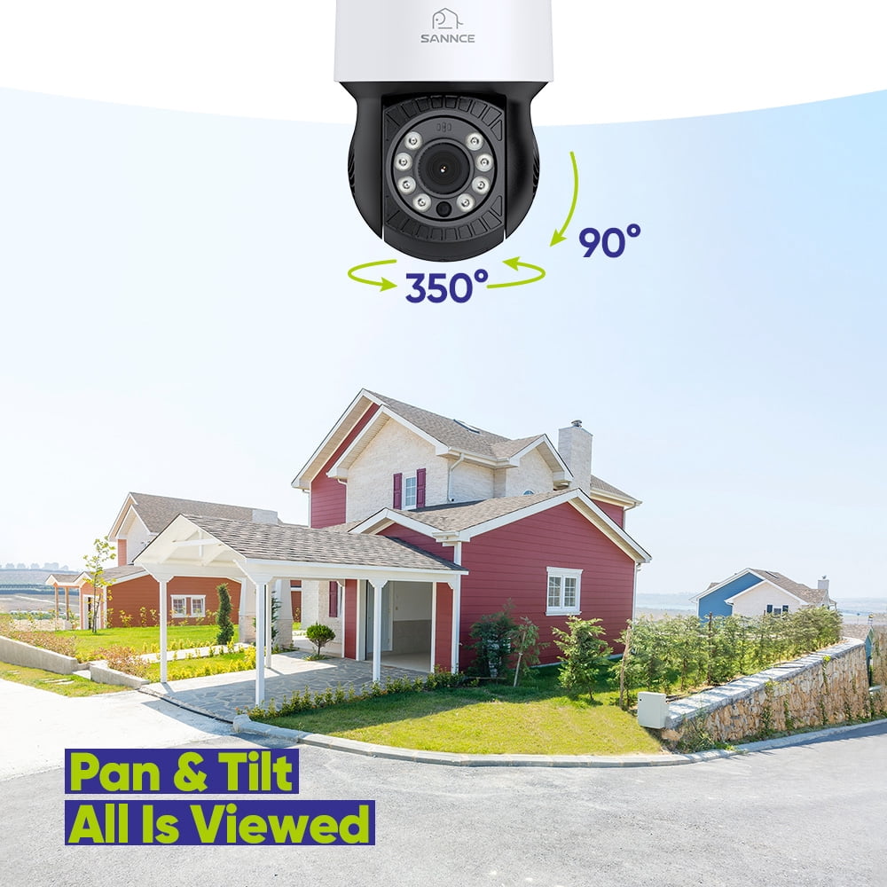 SANNCE 8CH 1080P Home Surveillance Camera System and 4 * 1080P TVI Weatherproof CCTV Cameras,Easy Remote Access, Wired Security Camera System Outdoor,4TB HDD