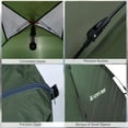thumbnail image 5 of 1/2 Person Tent: Waterproof & Windproof Family Tent for Camping, Backpacking, Hiking, Beach, Fishing, and Music Festivals, 5 of 6