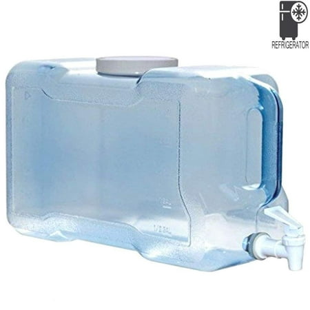 Water Container Refrigerator LavoHome BPA-Free Refrigerator Water Dispenser 2 Gallon Reusable Plastic Bottle Jug Container ()