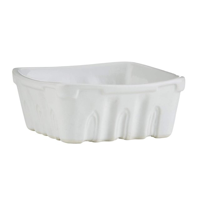 47Th & Main Cesta De Bayas De Porcelana Mediana Blanca