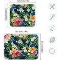 thumbnail image 3 of Polovillae Colorful Tropical Flowers Dish Drying Mat for Kitchen Counter Absorbent Heat Resistant Microfiber Dishes Drainer Mat 16x18 in Dish Pad Sink Mat Protective Pad Kitchen Decor, 3 of 6