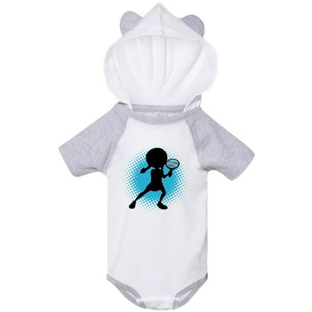 

Inktastic Tennis Player Cute Silhouette Girl Gift Baby Girl Bodysuit