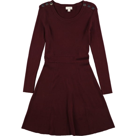 Maison Jules Vestido de suéter acanalado para mujer, morado, mediano