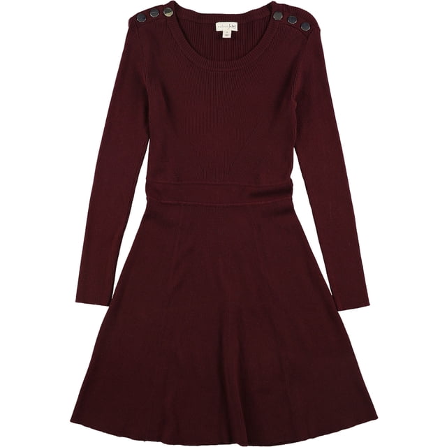 Maison Jules Vestido de suéter acanalado para mujer, morado, mediano