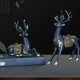 thumbnail image 3 of Estatua Escultura Adorno de Alces Perfecl Decoración Moderna Artesanía Amante de Reno Azul 20x8x20cm, 3 of 8