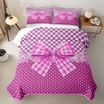 thumbnail image 2 of Erosebridal Chic Floral Bow Knot Twin Quilt Set for Girls Teens,Purple Polka Dots Twin Coverlet Set, 2 of 7