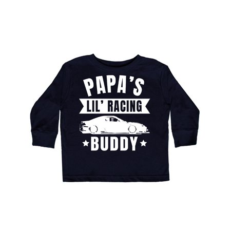 

Inktastic Papas Lil Racing Buddy Gift Toddler Boy or Toddler Girl Long Sleeve T-Shirt