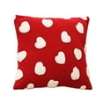 thumbnail image 2 of Valentine's Day Red Love Pillowcase - Soft Polyester Cushion for Sofa, Bed, Lumbar Support, Invisible Zipper, Breathable & Skin-Friendly, 17.7x17.7in, 2 of 6
