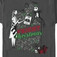 thumbnail image 2 of Men's The Nightmare Before Christmas Fright Christmas Jack and Sally Graphic Tee Charcoal 2X Large, 2 of 5