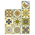 thumbnail image 4 of Azulejo de pared Vinilo Flor Etiqueta de pared Mural Calcomanía para azulejos Etiqueta autoadhesiva impermeable para azulejos, MZ-2-135, Grande Eigraketly HA002473-138, 4 of 6