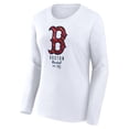thumbnail image 2 of Women's Fanatics  White Boston Red Sox Lightweight Fitted Long Sleeve T-Shirt, 2 of 3