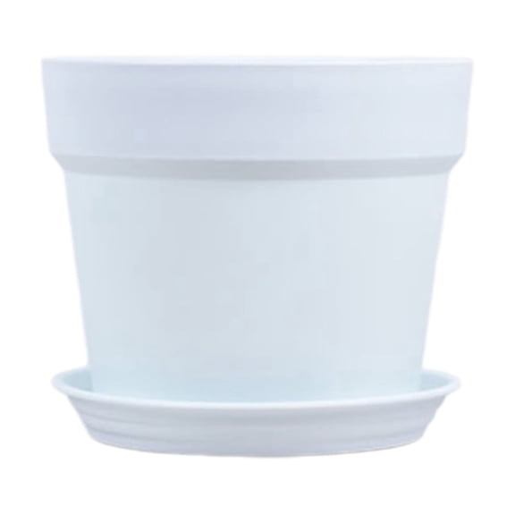 Leodye 1PCS Thickened Imitation Ceramic Plastic Flower Pot, Anti-fall Sturdy Planter, Lightweight Decorative Pot for Home and Garden Potted Plants -6.57 * 6.57 * 5.71 in