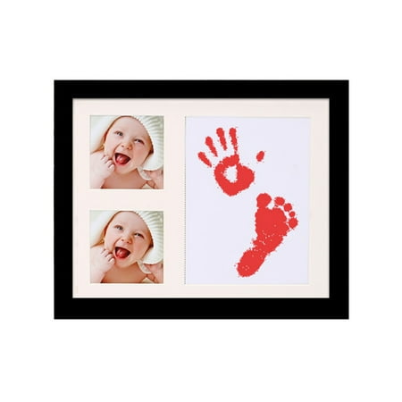 Baby Handprint and Footprint Picture Frame Kit Baby Keepsake Frames Picture Frame Kit with Ink Pad Infant Shower Gifts for New Parents