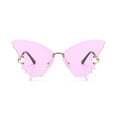 thumbnail image 2 of Lilgiuy Women's Butterfly Sunglasses Summer Fashion Oversize Rimless Hawaiian Sun Protection Glasses Glam Gifts for Her, 2 of 3