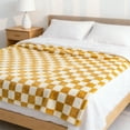 thumbnail image 3 of Checkered Flannel Blanket for Sofa and Bed Comfort | Cozy, Stylish, Durable, Easy Care for Indoor and Outdoor Use, 3 of 5