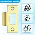 thumbnail image 3 of Uxcell Universal Latch Strike Plate with Screw for Door Gold, 3 of 6