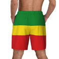 thumbnail image 2 of Mens Rastafari Flag Swimming Trunks with Compression Liner Beach Quick Dry Swim Shorts, 2 of 6
