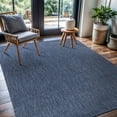 thumbnail image 3 of CAMILSON Solid Washable Waterproof Outdoor Indoor Area Rug Navy 9x12, 3 of 9