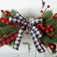 thumbnail image 4 of Christmas Swags for Decorating Artificial Cedar Garland Swag with Red Berries and Plaid Bowknot Christmas Hanging Swag for Windows Wall Mantel Staircase Indoors Outdoor, 4 of 7