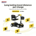 thumbnail image 3 of Mobility Scooter for Seniors, 300W Motor Compact Motorized Electric Scooter with Headlights, Anti-Tip wheels, Yellow, 3 of 9