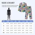 thumbnail image 4 of Honeii Cartoon Marine Animals Pattern Mens Pajamas Set,2pcs Men's Lounge Long Sleeve Sleep Shirt and Pajama Bottoms Sleepwear Set,Mens Pjs Sets-Medium, 4 of 7