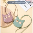 thumbnail image 2 of ZUTOYBO Women Mini Wallet Cartoon Cat Card Holder Genuine Leather Coin Pocket Women Purse Bag, Neck Hanging Coin Purse, 2 of 9
