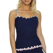 Profile by Gottex NAVY Spritz Underwire Tankini Swim Top, US 40G, UK 18G