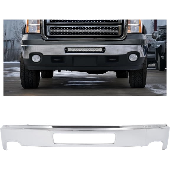 Kojem 3pcs Front Bumper Face Bar for 2011-2014 GMC Sierra 2500HD / 3500HD Bumper Impact Bar w/Air Intake Holes Replace for 25998989 GM1002839 Steel