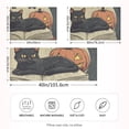 thumbnail image 2 of Yayeee Pillowcase Standard Size Set of 2 Satin Wrinkle Resistant Pillow Case, Black Halloween Cat, 2 of 7