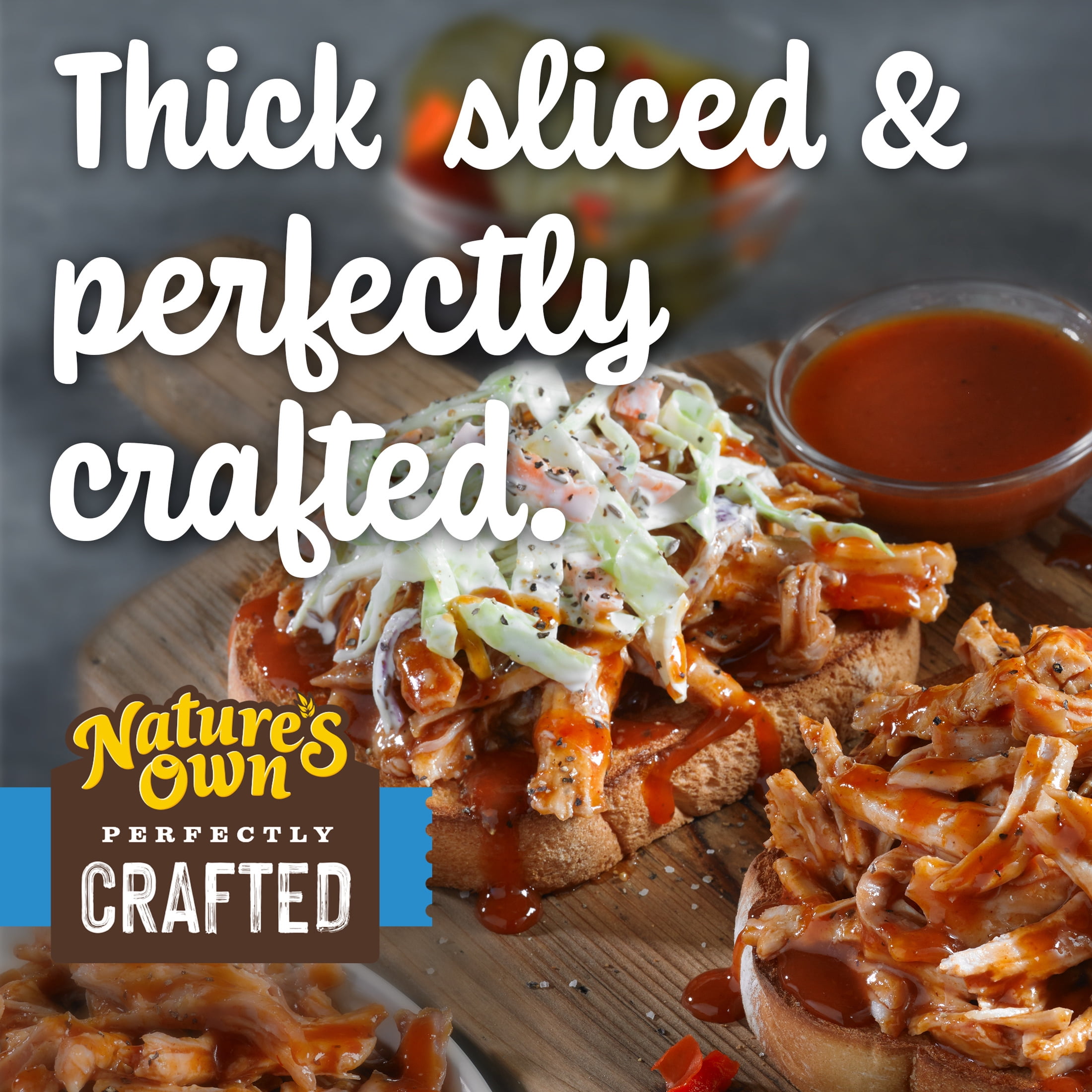 Nature's Own Perfectly Crafted White Bread, Thick Sliced Non-GMO Sandwich Bread, 22 oz Loaf