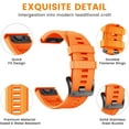 thumbnail image 4 of Tianle Compatible with Fenix 7X Band 26mm Fenix 6X Fenix 5X Quickfit Watch Band Fenix 5X Plus Silicone Wristband Fenix 6X pro Fenix 3 Smartwatch Band (Orange), 4 of 6