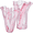 PINK, variant on Aria Home Handblown Glass Vases Set of 2 Shabby Chic Romantic Flower Vases, Valentine & Birthday Gift, Blue