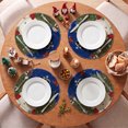 thumbnail image 2 of Smile Snowman Trees Snowflakes Christmas Round Placemats Set of 4 Round 14 Inch Blue, 2 of 7