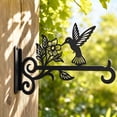 thumbnail image 4 of DefiDgd Iron Decorative Hanging Bracket,Vintage Bird with Leaf Wall Mounted Hook for Flower Baskets Planters Wind Chimes Lanterns Home Garden Patio Farmhouse Decoration(CC), 4 of 8