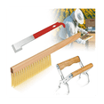 thumbnail image 3 of Bee Hive Tool for Beekeepers,Include J Hook Frame Lifter ,Bee Hive Frame Grip Holder Lift,Wooden Beekeeping Brush, 3 of 9