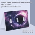 thumbnail image 4 of Dailycode Light Switch Plate Covers 2 Gang Wall Plate Plastics Outlet Covers for Kitchen Home Office Decor Black Hole and Purple Nebula, 4 of 8
