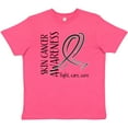 thumbnail image 3 of Inktastic Skin Cancer Awareness- Fight, care, cure Youth T-Shirt, 3 of 5